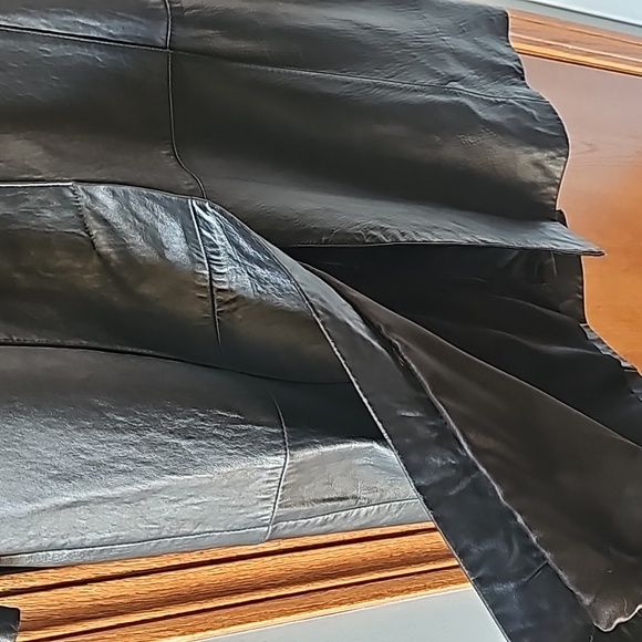 Leather Vintage Long Trench Coat - Picture 7 of 13